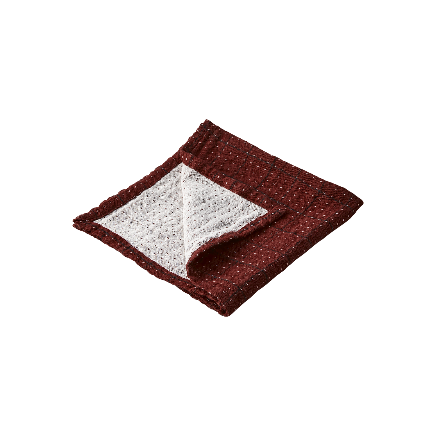 ELSA Servett, Bordeaux/svart, 5-pack