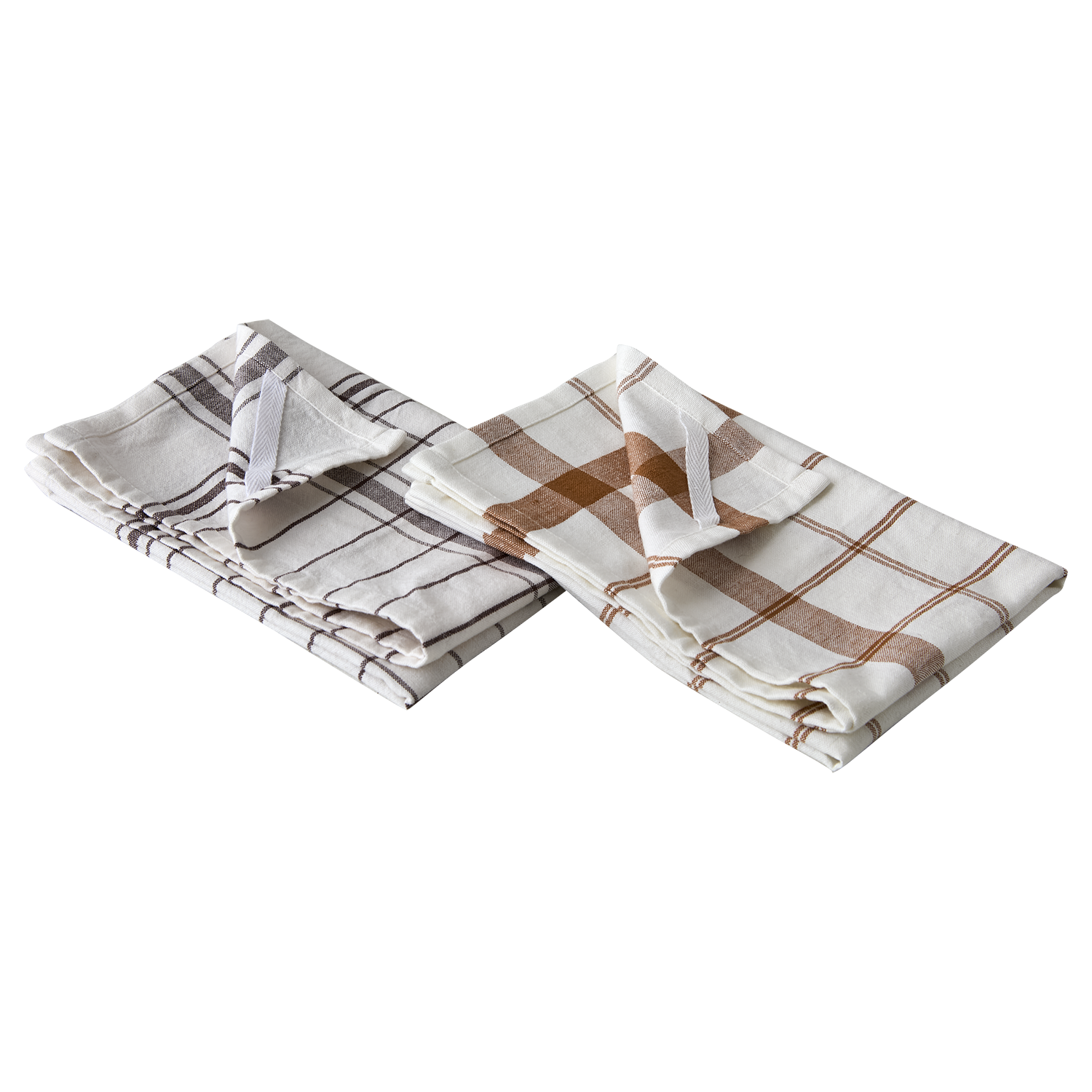ANDERS Kökshandduk, set om 2, Natur/brun, natur/beige