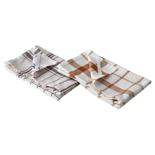 ANDERS Kökshandduk, set om 2, Natur/brun, natur/beige