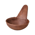 TREASURE Värmeljushållare i rostbrunt järn, skålformad med hög rygg, Ø9 cm