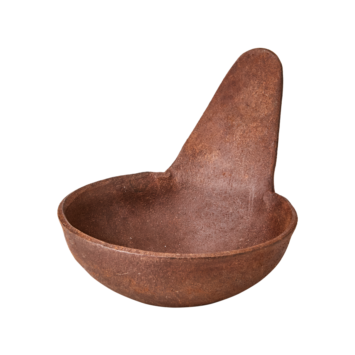 TREASURE Värmeljushållare i rostbrunt järn, skålformad med hög rygg, Ø9 cm