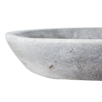 THYME Skål i grå marmor med matt yta och naturlig ådring, diameter 31 cm – bild 2