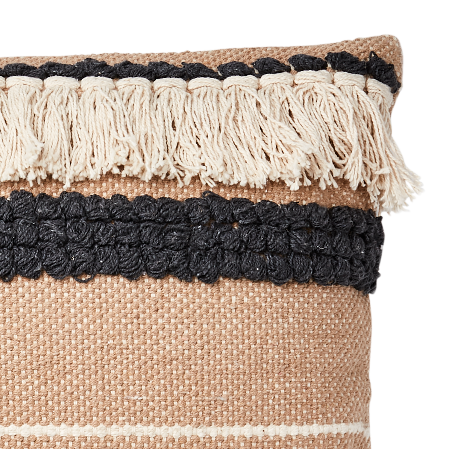 MINNA Kuddfodral, Beige/grå/elfenben 3