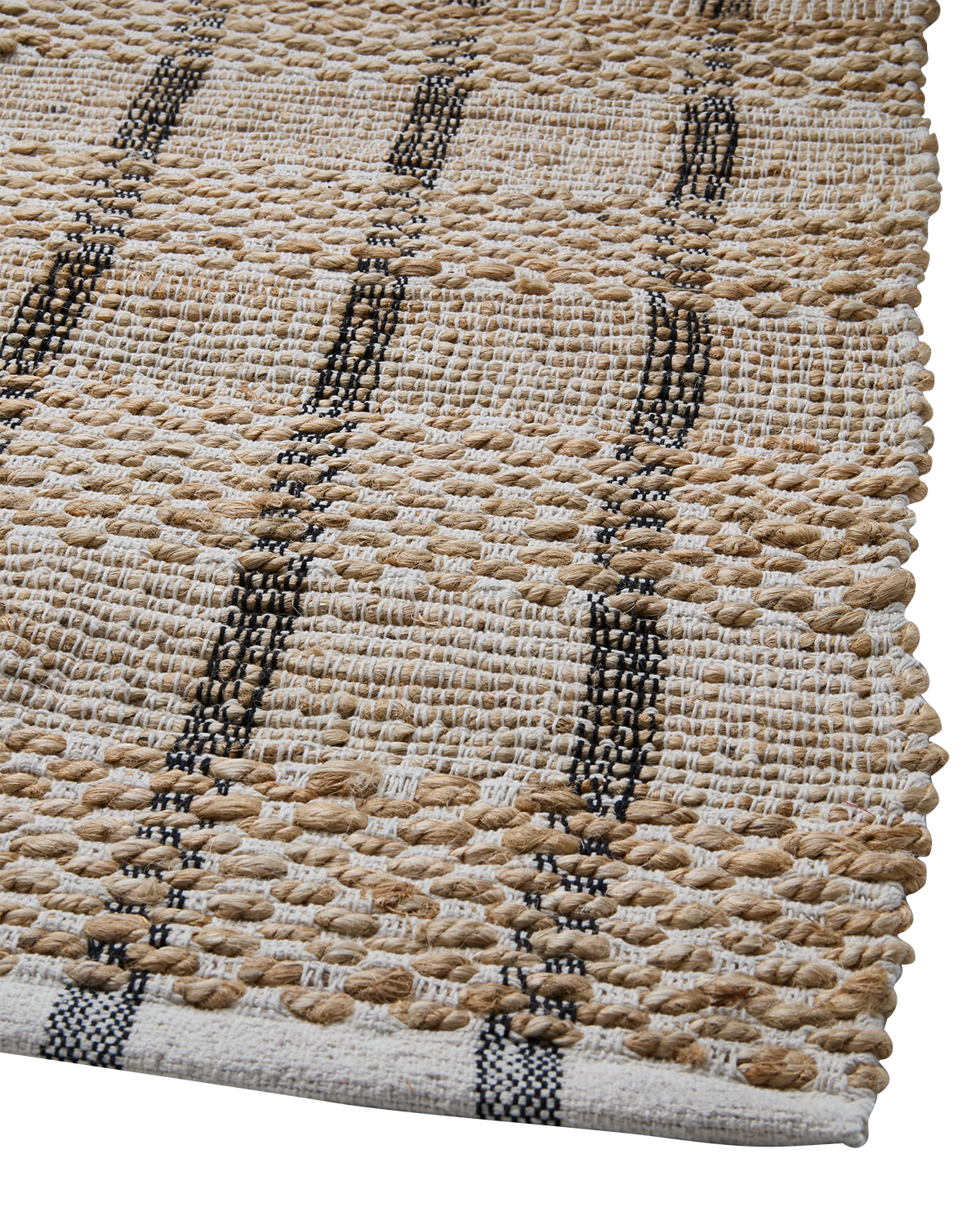 VENDELA Matta XL, Beige/elfenben/svart 3