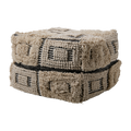MINNA Sittpuff, Elfenben/svart
