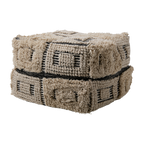 MINNA Sittpuff, Elfenben/svart