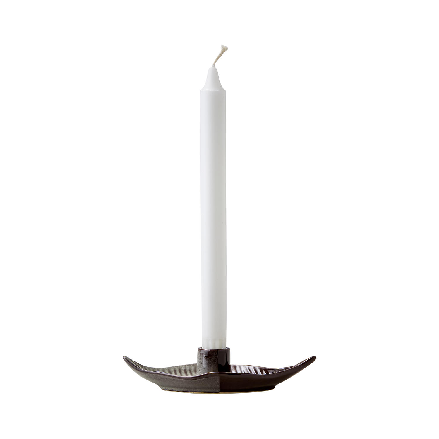 VILLE Ljusstake, Brun/elfenben