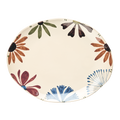 ANNABELLE Serveringsfat i stengods med handmålade blommor längs kanten, 40 × 32 cm