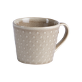 DOTTY Kopp, Beige – kopp i stengods med prickar i relief, Ø10 × B13,5 × H8,5 cm