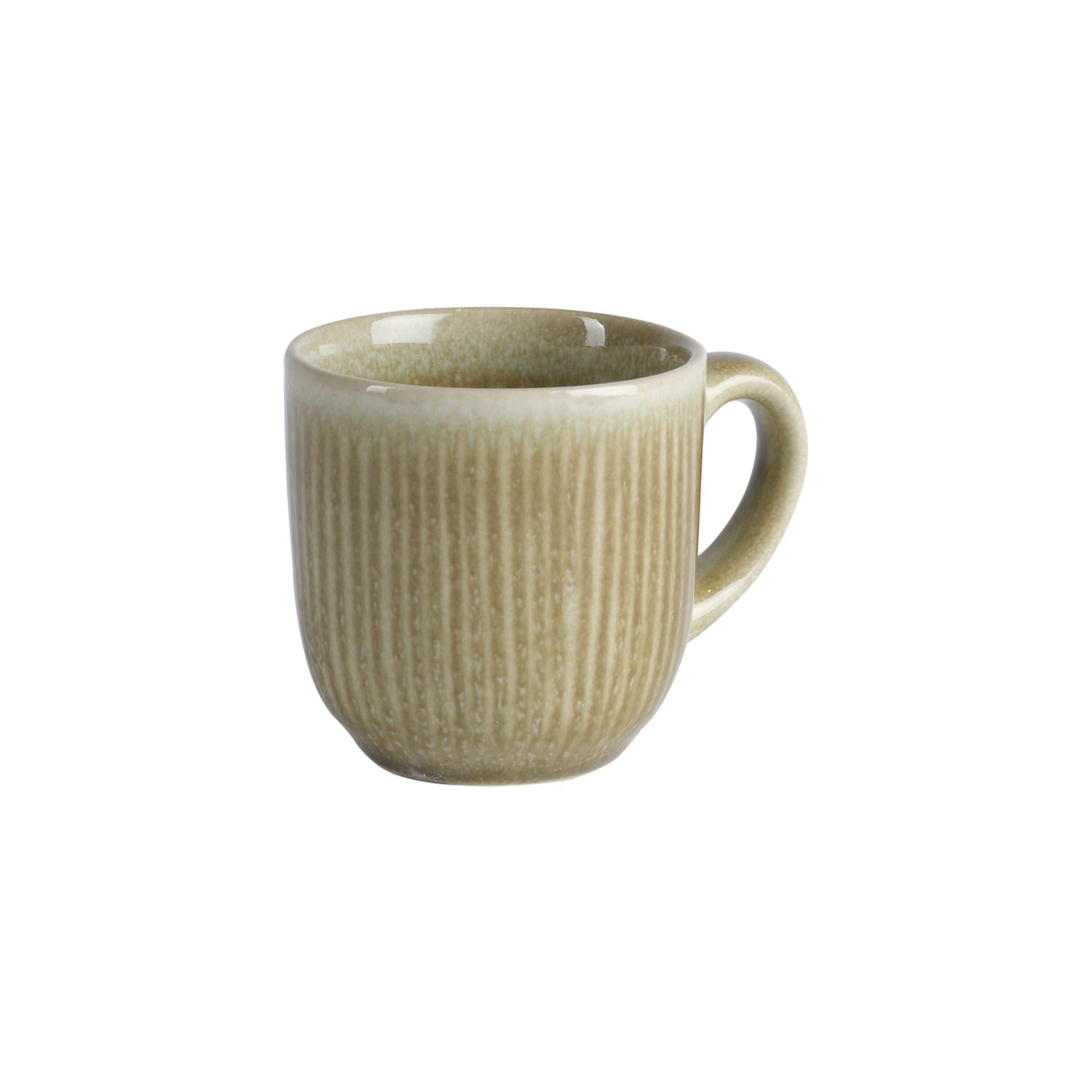 MAGDA Espressokopp, Beige – räfflad espressokopp i stengods, Ø6 × B8 × H6 cm