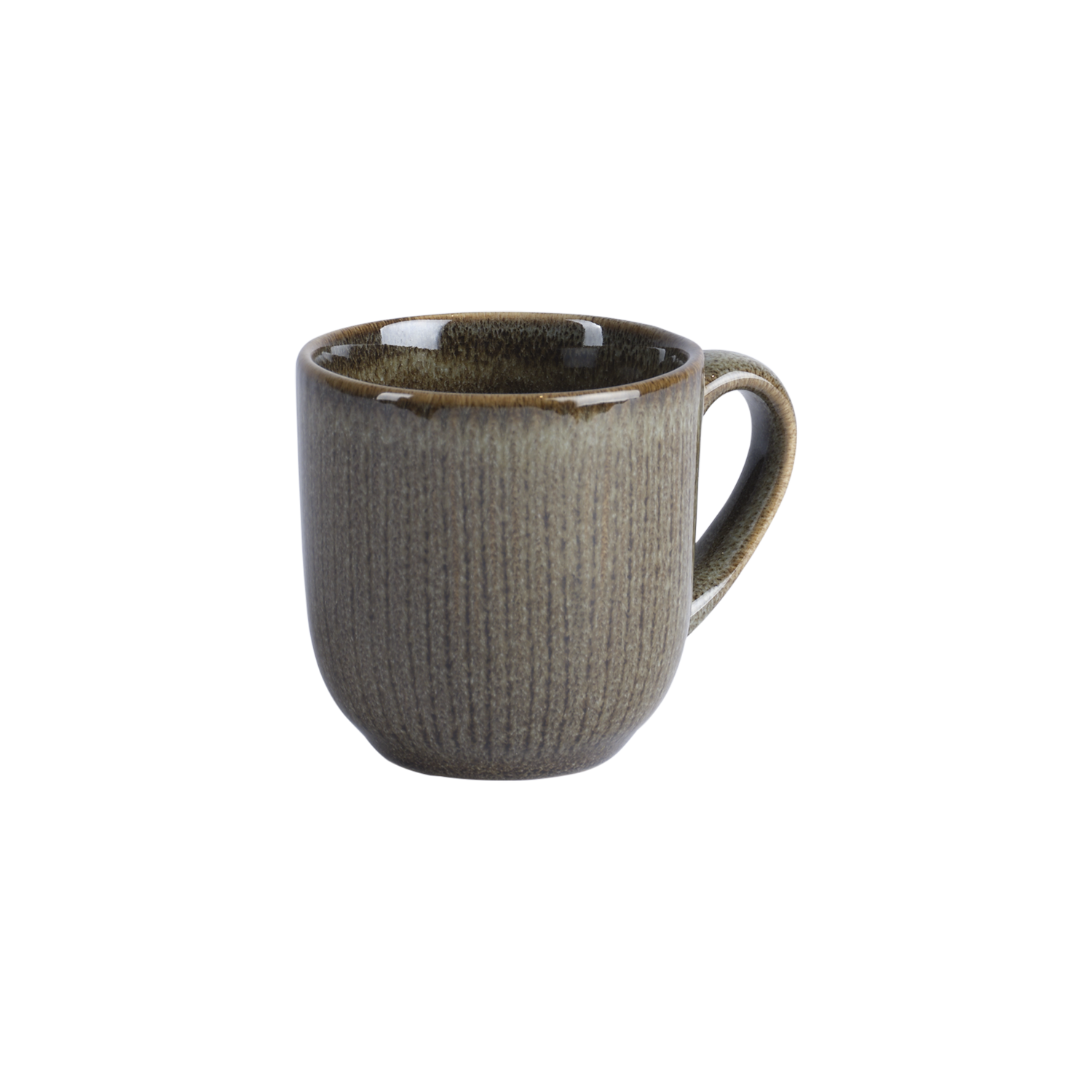 MAGDA Espressokopp, Brun – räfflad espressokopp i stengods, Ø6 × B8 × H6 cm