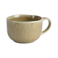 MAGDA Tekopp, Beige – räfflad tekopp i stengods, Ø12,5 × B16 × H8 cm