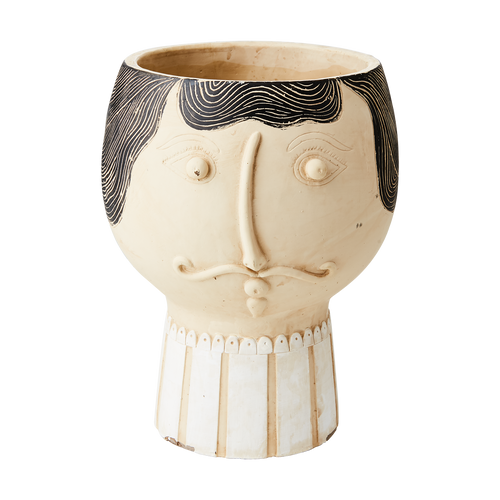 CAMILLE Kruka L, Beige/svart