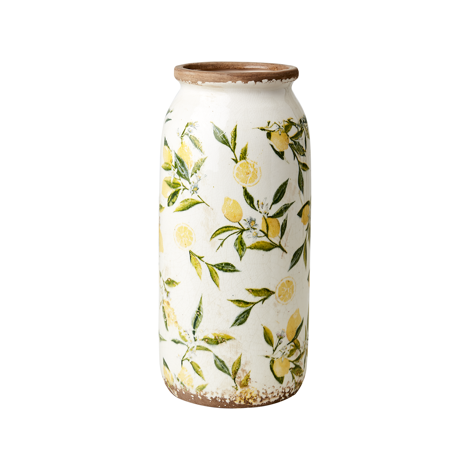 LEMONA Urna M, Vit/grön/gul