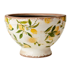 LEMONA Kruka M, B, Vit/grön/gul