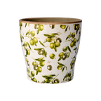 OLIVE Kruka, Vit/grön
