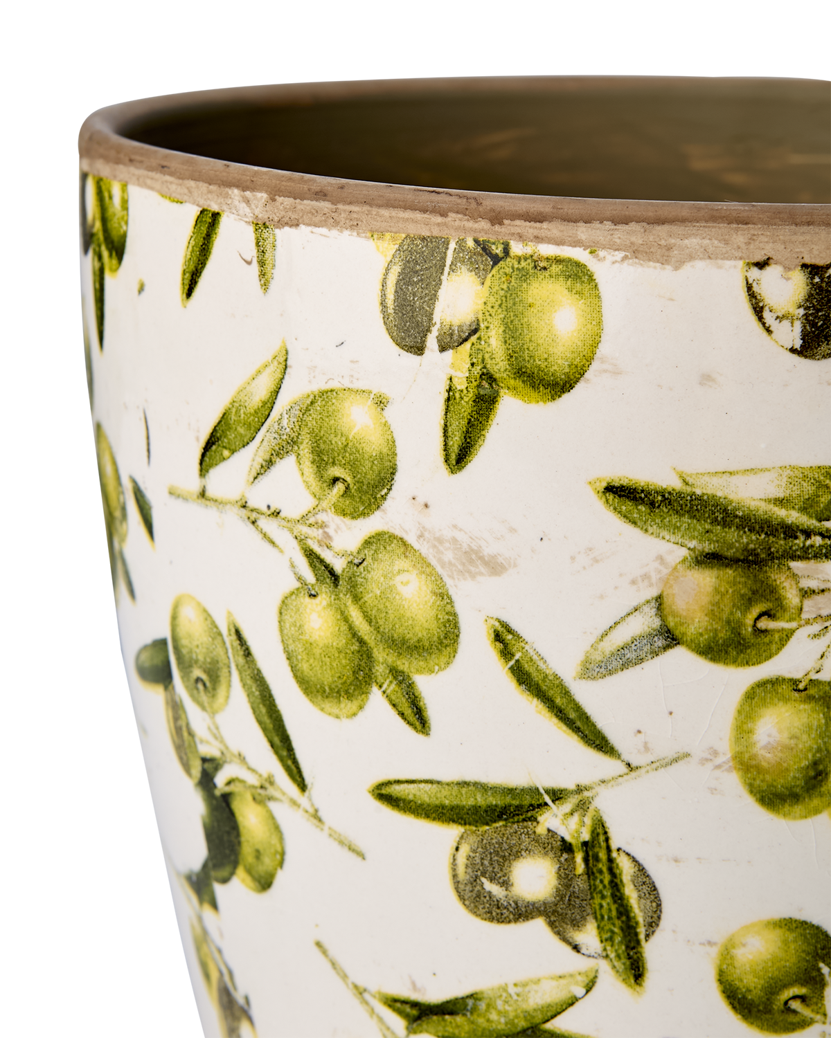 OLIVE Kruka, Vit/grön 3