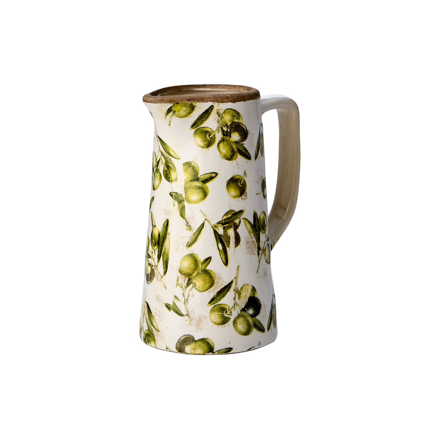OLIVE Vas, M, Vit/grön