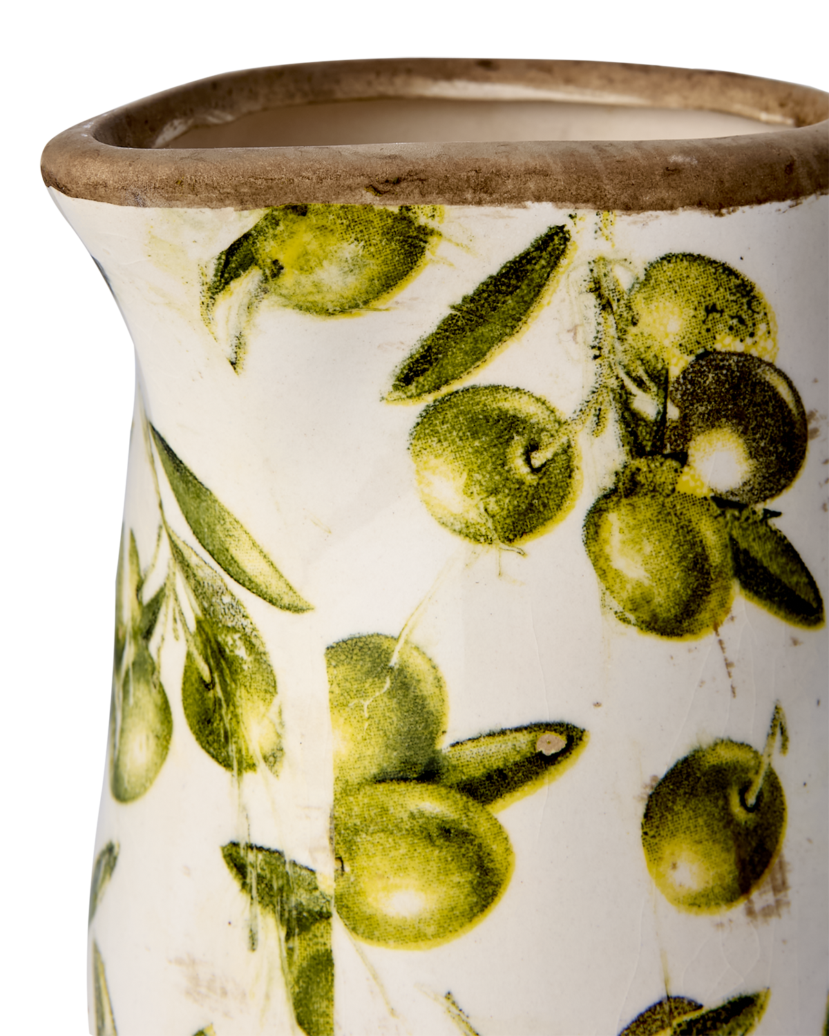 OLIVE Vas, M, Vit/grön