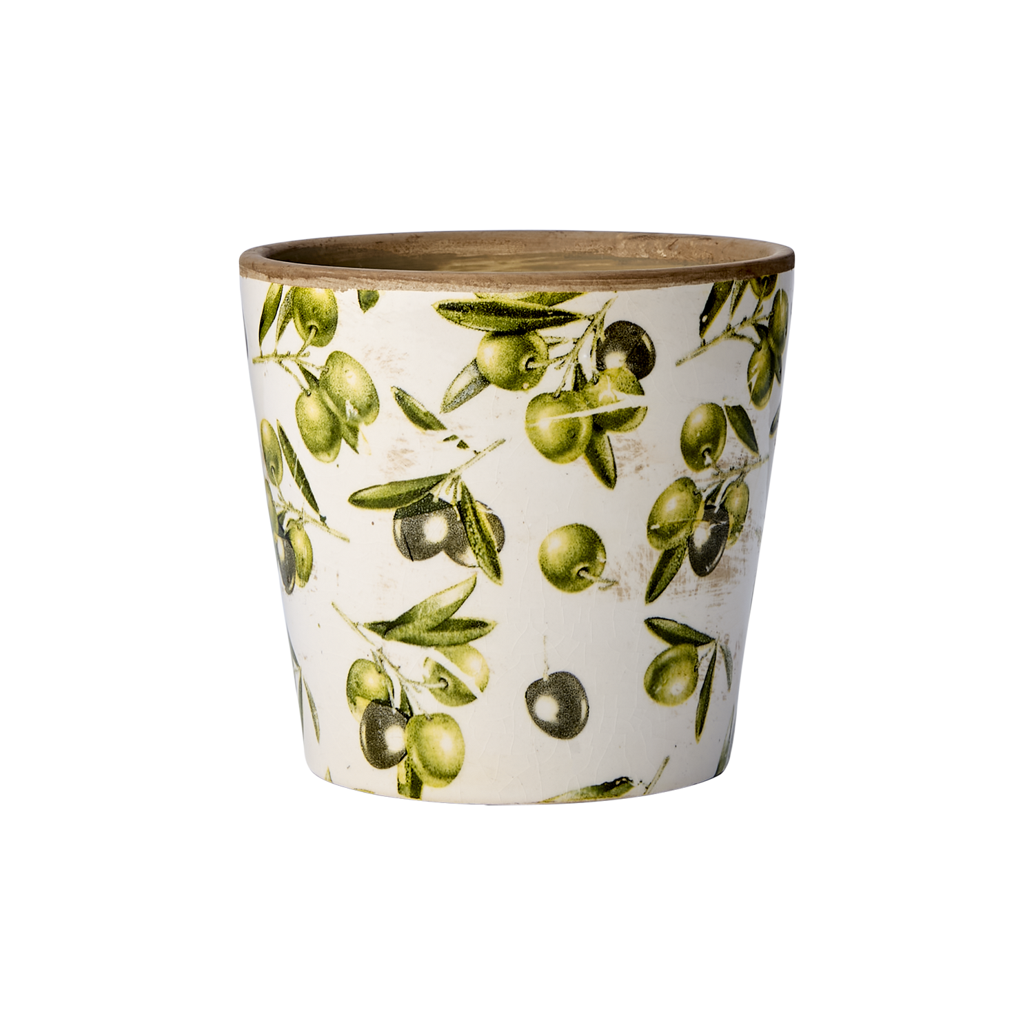 OLIVE Kruka, Vit/grön 9