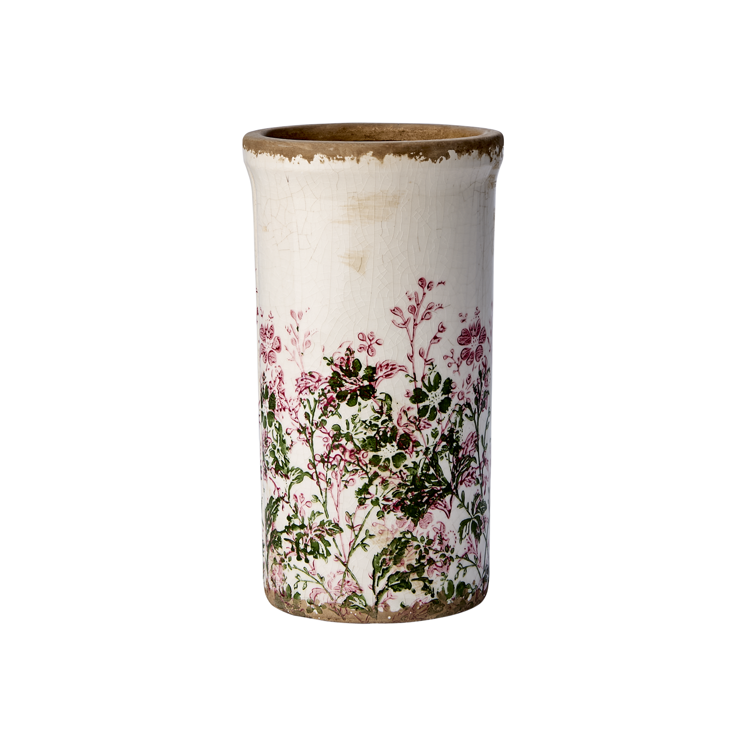 SPRING Vas, Vit/grön/rosa