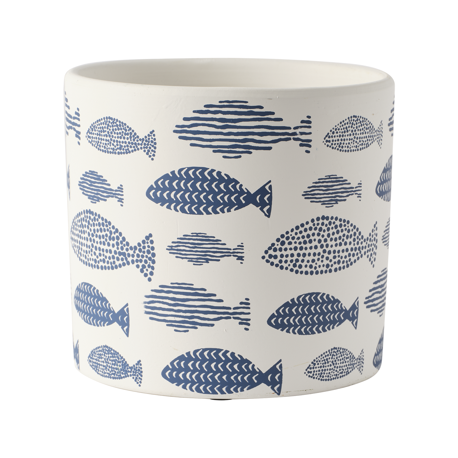 FISH Kruka, Blå/elfenben