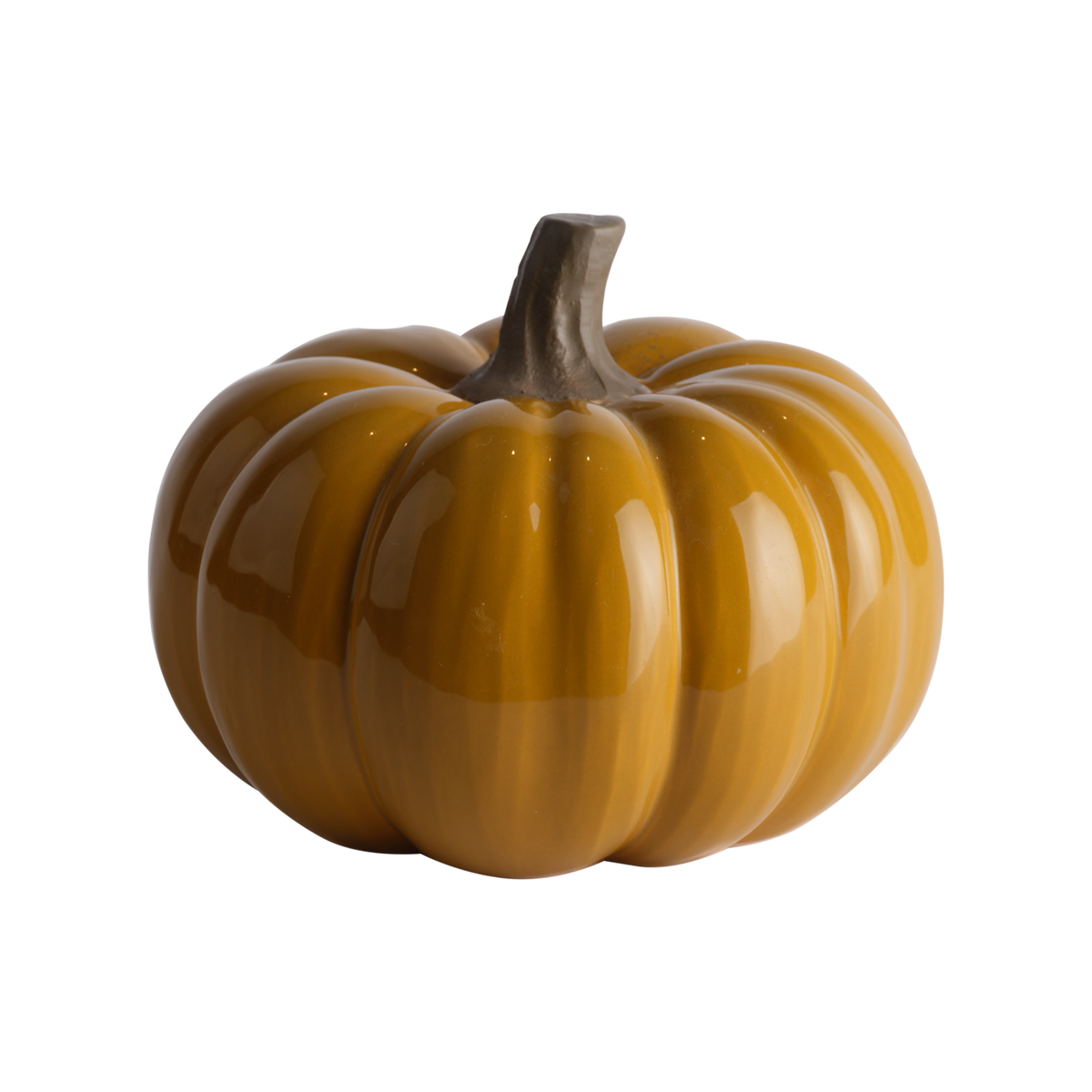 PUMPKIN Dekoration, Senapsgul, 13,5 cm