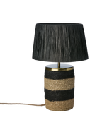 LANDO Bordslampa, Svart/natur