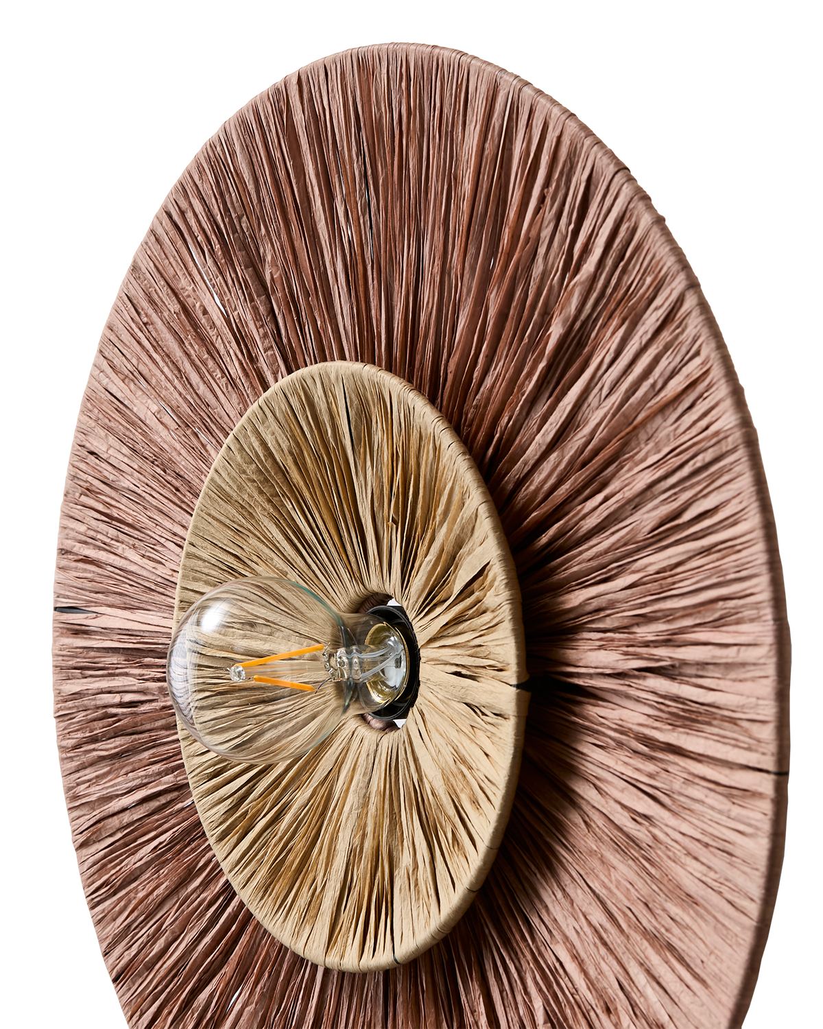 LANDO Vägglampa, Brun/natur 3