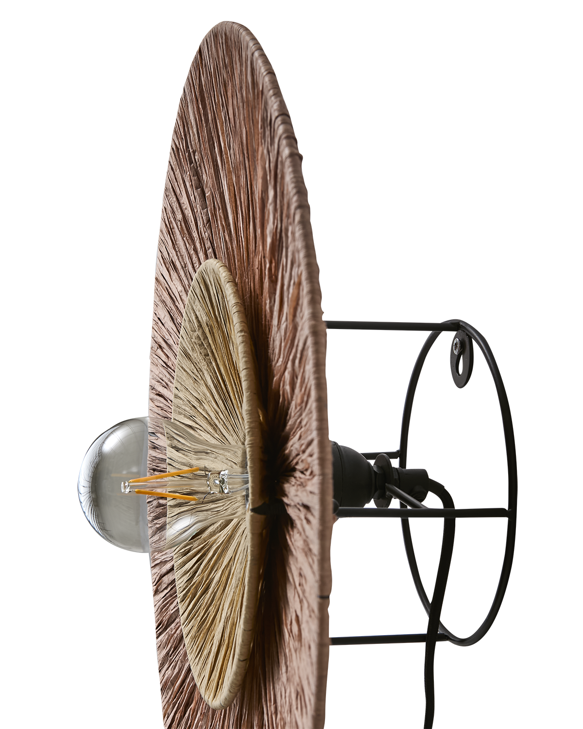 LANDO Vägglampa, Brun/natur 4