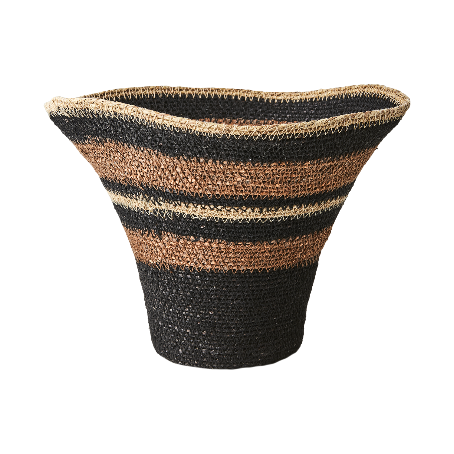 MADIBA Korg, set om 3, Svart/brun/beige 2