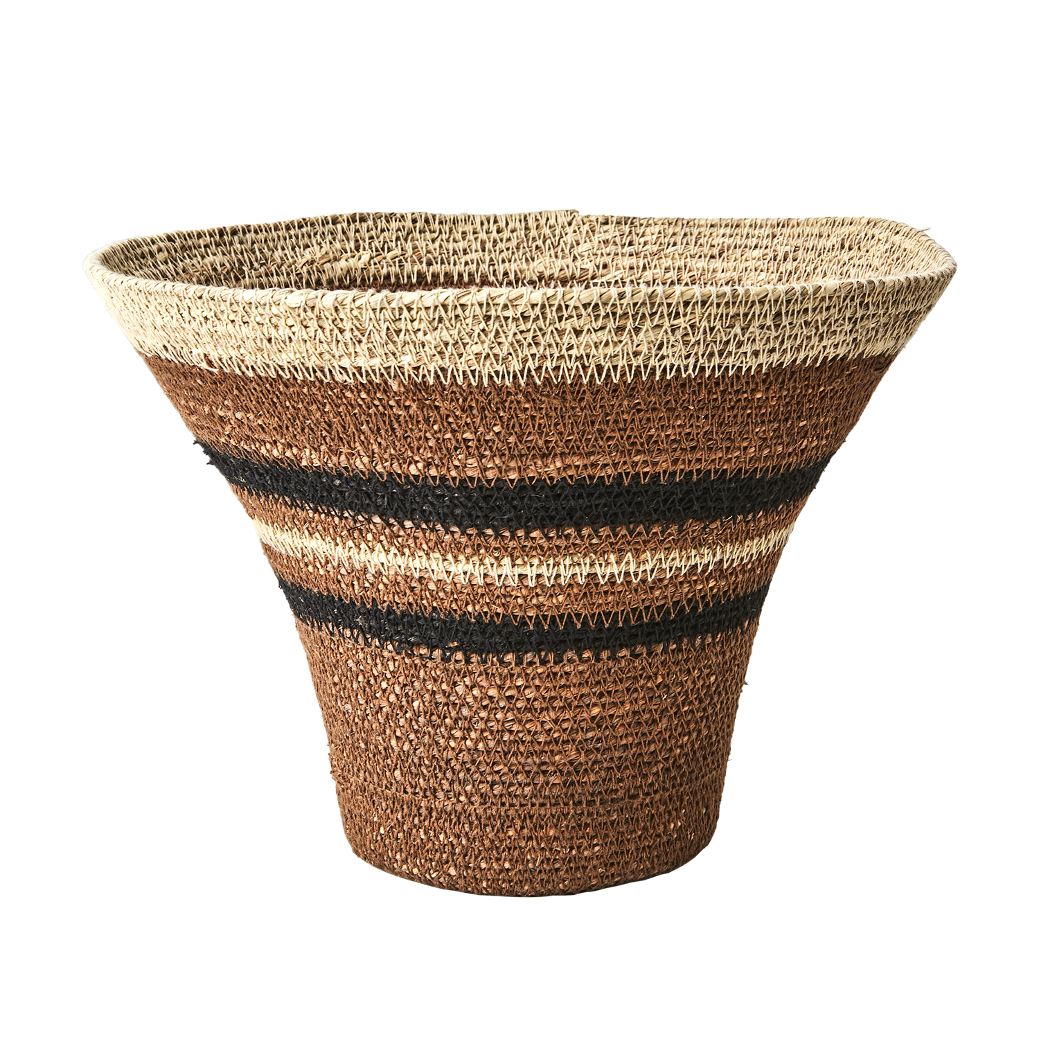 MADIBA Korg, set om 3, Brun/beige/svart 2