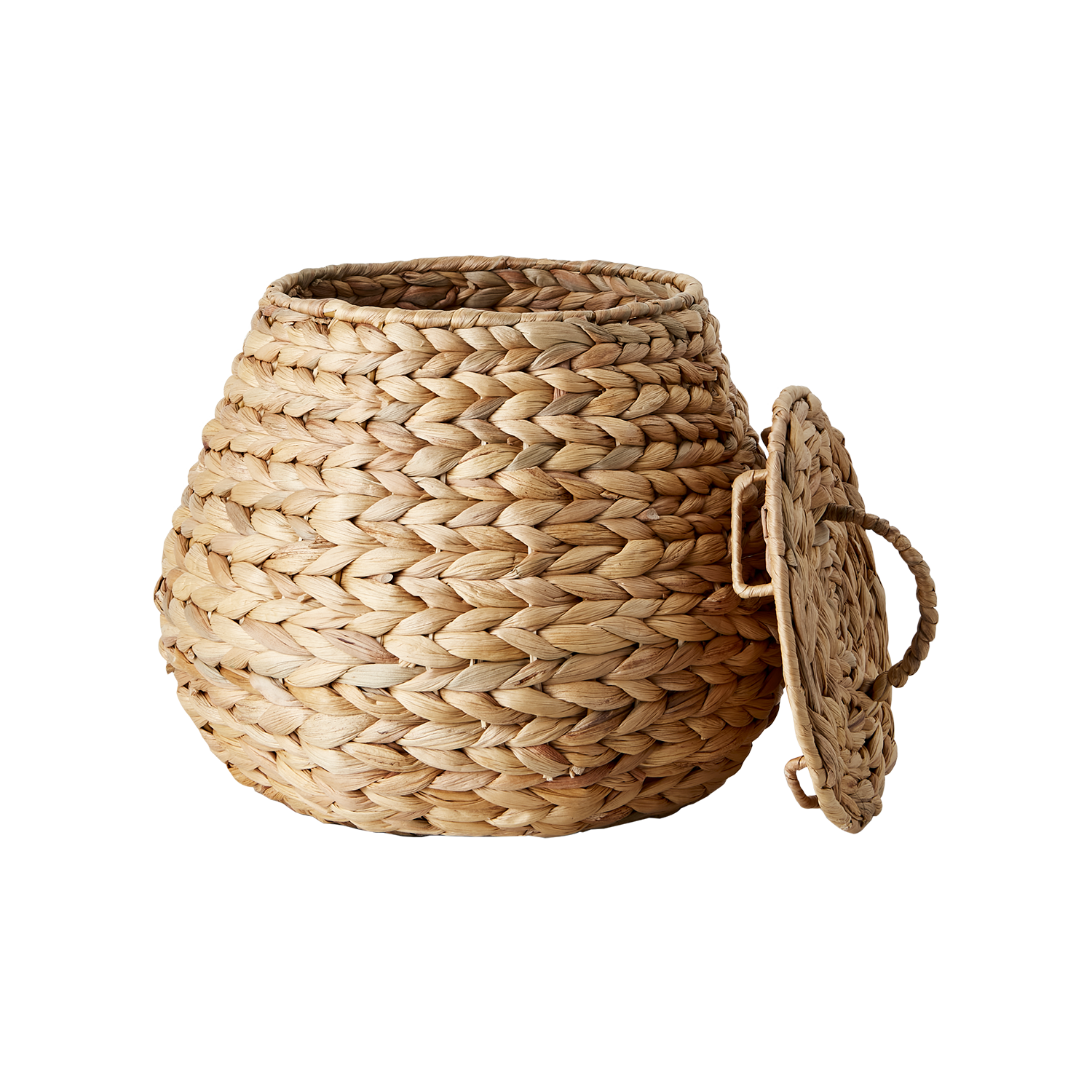 COLLECT Korg med lock, set om 2, Natur 6