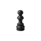 CHESS Dekorativ schackpjäs, E, Svart