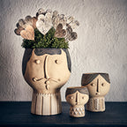 CAMILLE Kruka L, Beige/svart 2