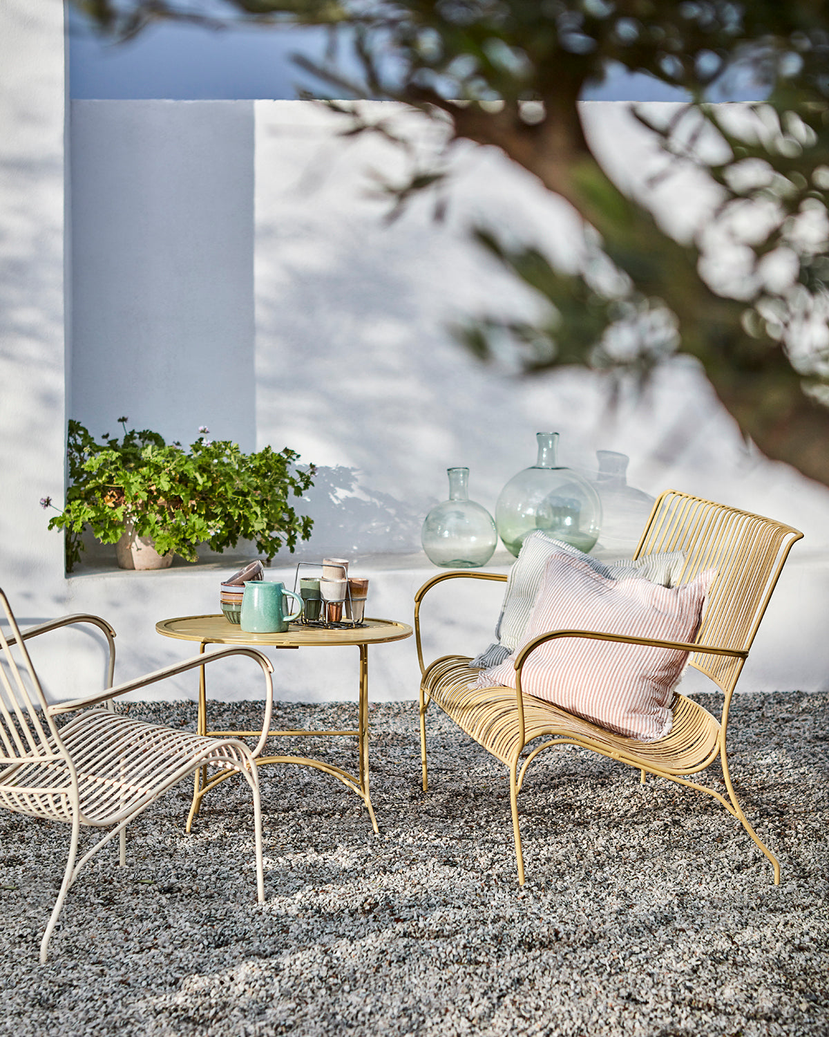 LINE Kuddfodral, Rosa/vit 4
