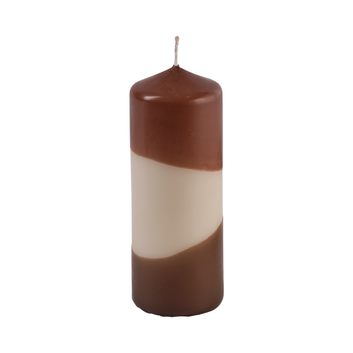 COLOURED PILLAR CANDLE Blockljus, Brun