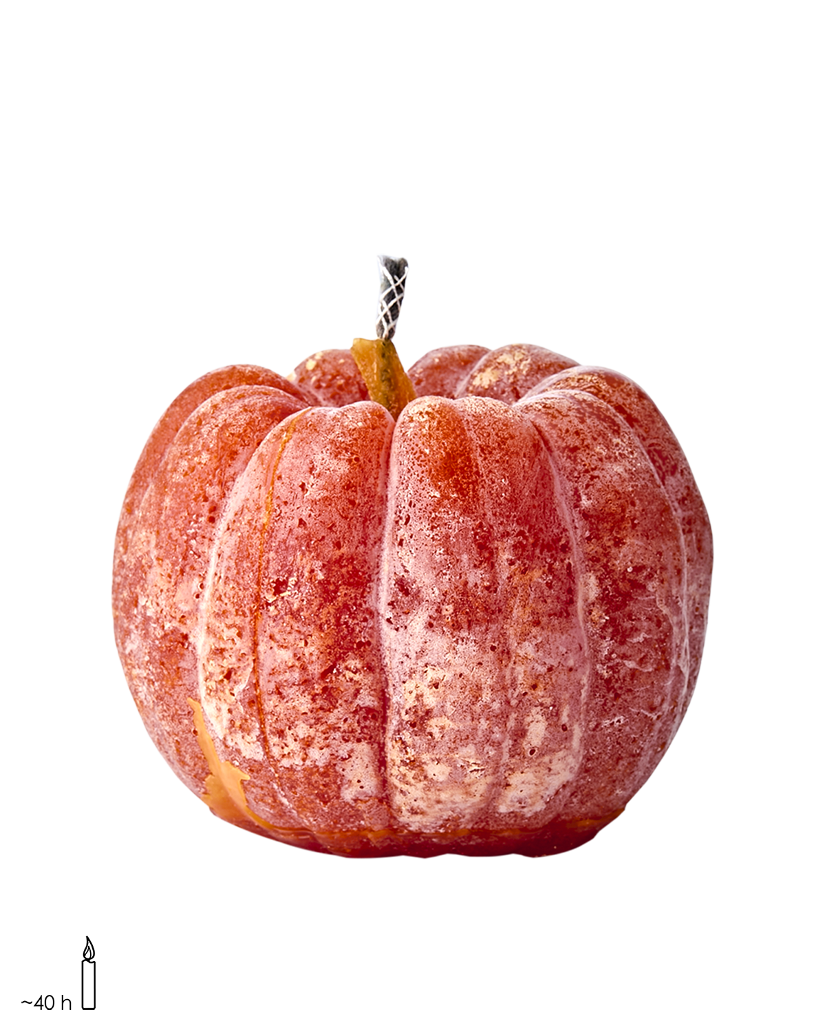 EVENT Uteljus pumpa i mörkorange med räfflad yta och stjälk, diameter 12,5 cm