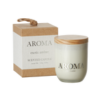 AROMA Doftljus S Exotic amber, Brun/vit