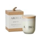 AROMA Doftljus S Ginger & lily, Brun/vit