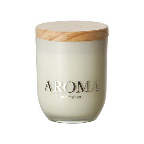 AROMA Doftljus S Pear & ginger, Brun/vit 2