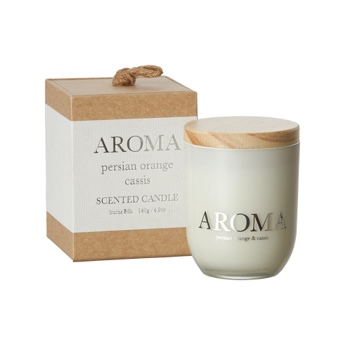 AROMA Doftljus S Persian orange & cassis, Brun/vit