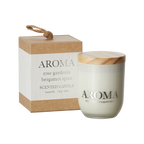AROMA Doftljus S Rose, gardenia & bergamot, Brun/vit
