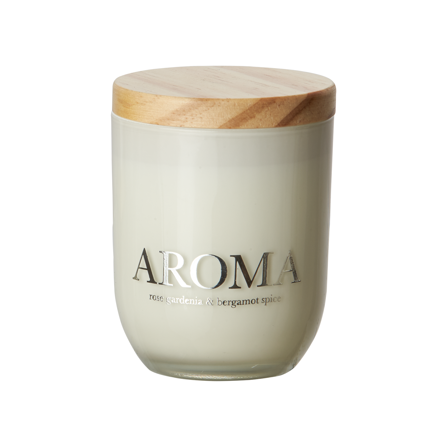 AROMA Doftljus S Rose, gardenia & bergamot, Brun/vit