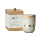 AROMA Doftljus S Rose & sandalwood, Brun/vit