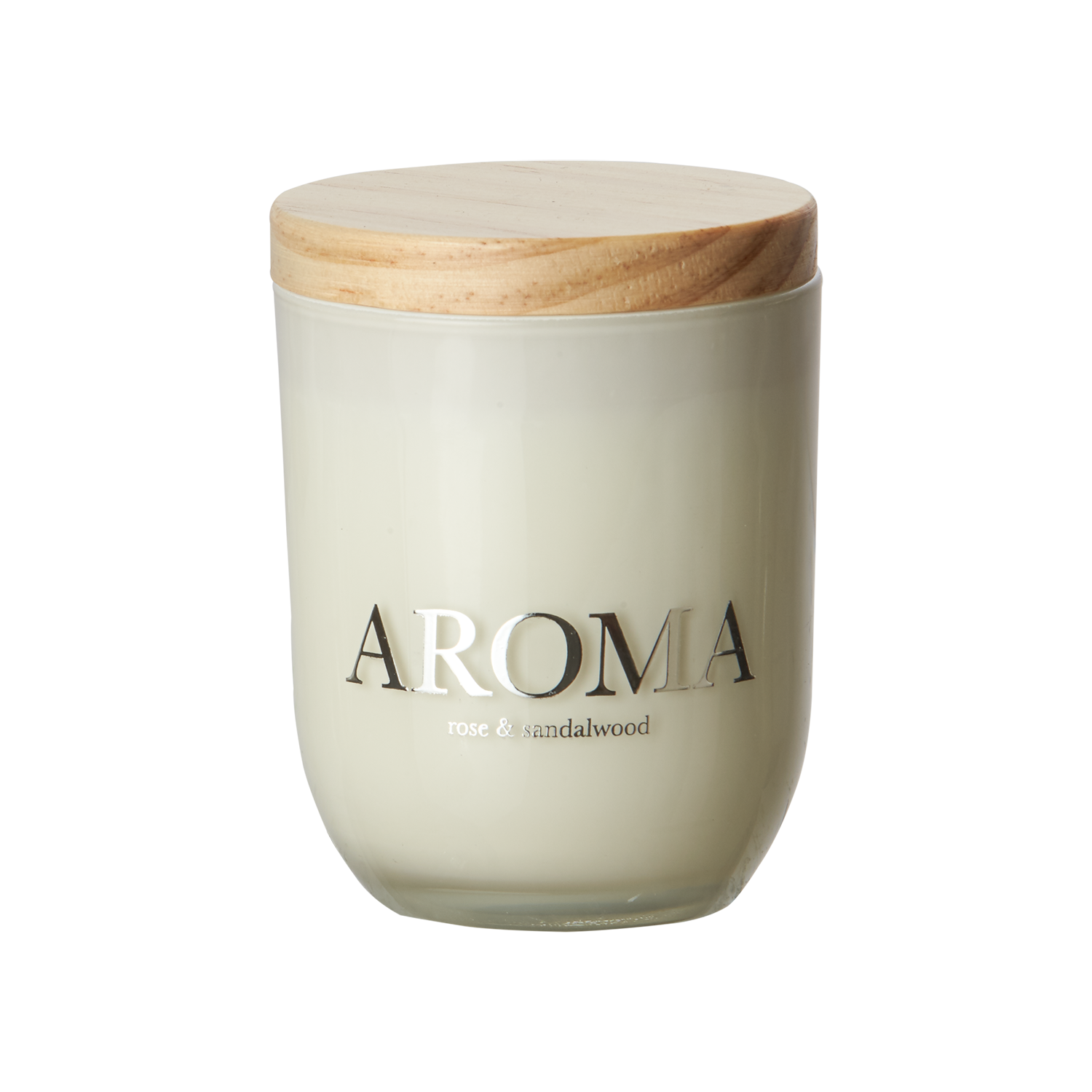 AROMA Doftljus S Rose & sandalwood, Brun/vit