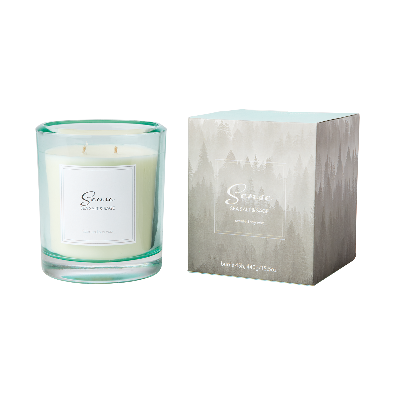 SENSE Doftljus Sea salt & sage, Turkos