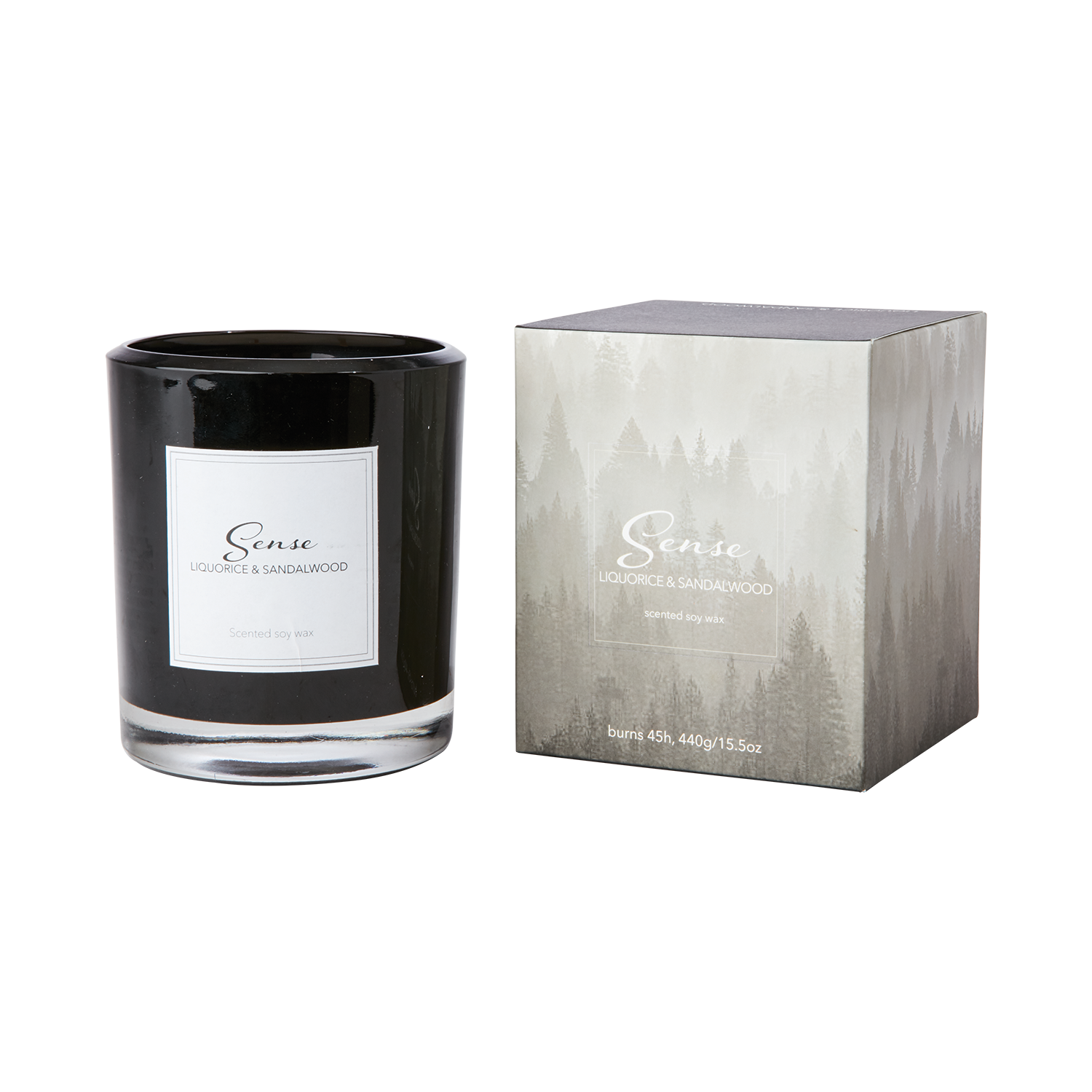 SENSE Doftljus Liquorice & sandalwood, Svart