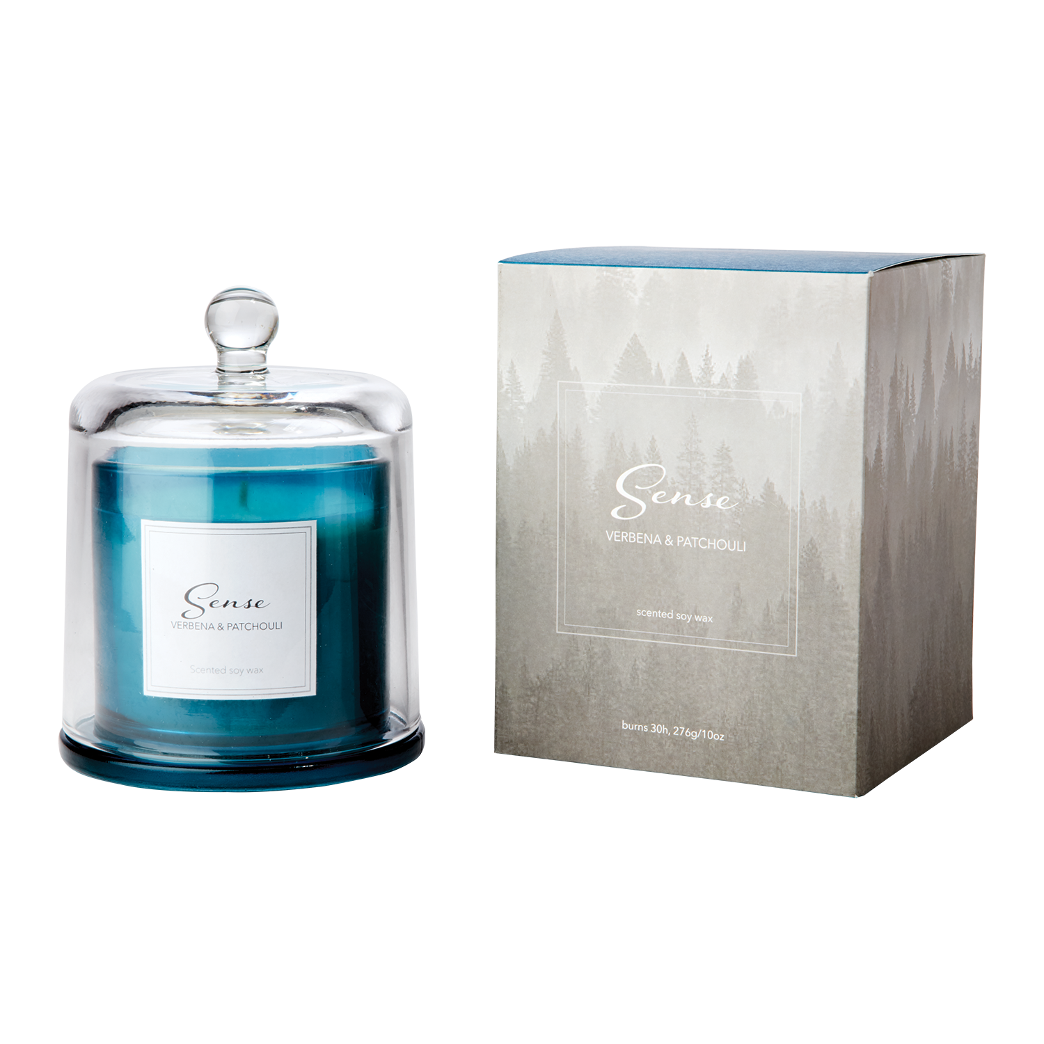 SENSE Doftljus med kupa Verbena & patchouli, Blå