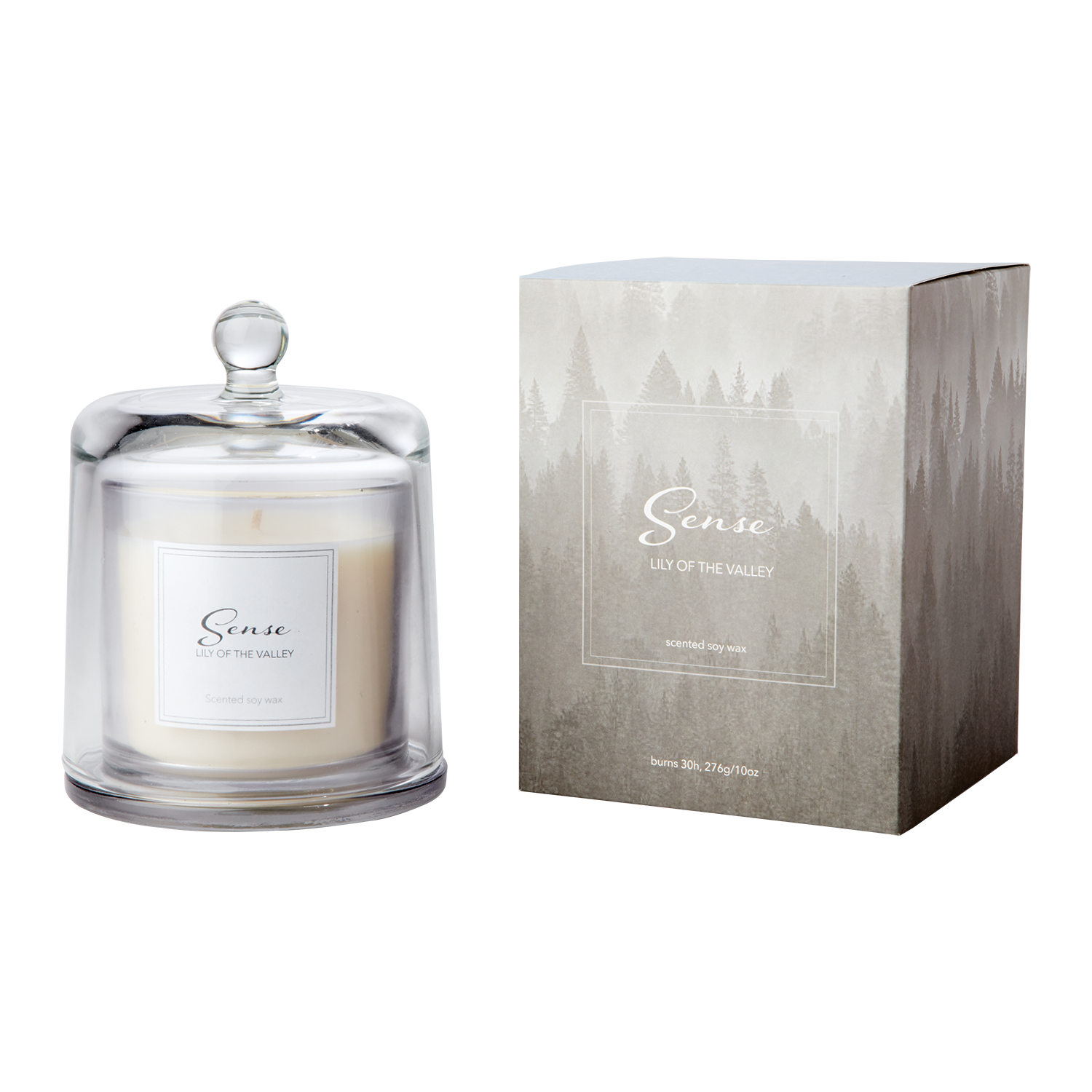 SENSE Doftljus med kupa Lily of the valley, Vit